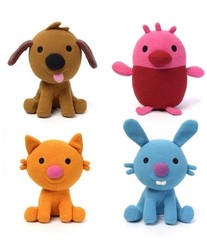 Sago Mini Plush Gift Pack, 4 Stuffed Animals with Transforming Cardboard Play…