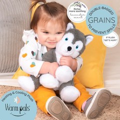 Hayes Husky – Microwavable & Weighted Plush Stuffed Animal – Heated Plushie f…