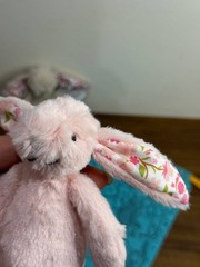 2026 Cute Jellycat Blossom Bunny Pink Plush Keychain Bag Charm Soft Gift NWT