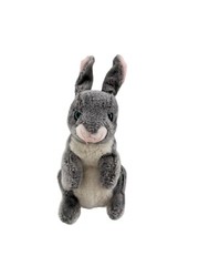 Hoppity Hopper Plush Bunny Toy Gray & White 8″ Soft Stuffed Animal Easter 2000