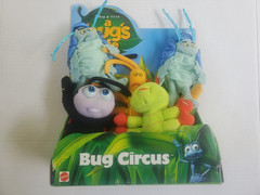 1998 Disney Pixar Bug Circus Plush Set It’s A Bug’s Life Mattel