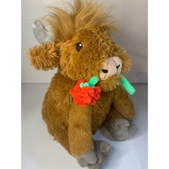 GiggleScape Highland Cow Plush With Flower Rose Valentine Target Stuffed Animal