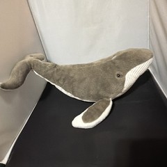 Wild Republic Plush Gray Blue Humpback Whale Plush Textured Bottom Ocean Animal