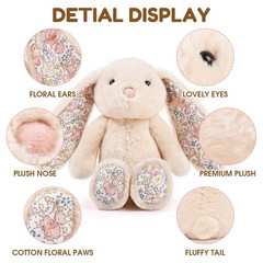 Mikee Fluffie Easter Bunny Stuffed Animals with Cotton,Safe Material Soft Was…