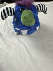 Ganz Webkinz Midnight Monster Plush Stuffed Animal WITH Code Blue Green Purple