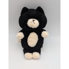 Onsoyours Cat Plush Black Fuzzy Sherpa Stuffed Animal 12 Inch Toy