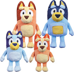 Heeler Family Stuffed Animals Set of 4, 7-8”, Soft Bingo, Bandit, and Chilli Plu