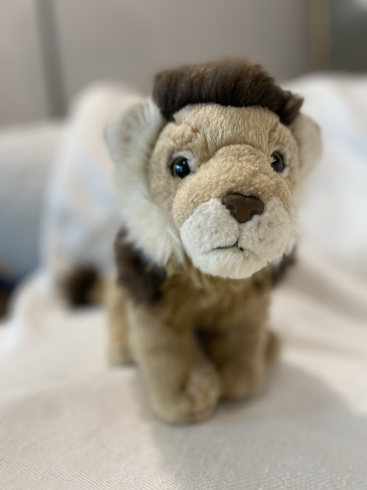 National Geographic Lion Plush Lelly Venturelli big cats initiative stuffed 9″
