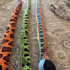 Lot of 3 Wild Republic “Snakesss” 54-Inch Plush Stuffed Animal Snakes