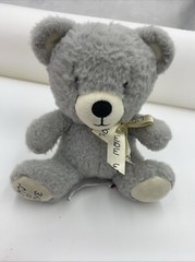 American Greetings Gray 8″ Teddy Bear Plush MOM Mother’s Day Love Stuffed Animal