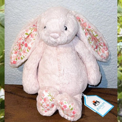 Jelly&cat Birthday Medium Blossom Blush Bunny ‘Cherry’ Plush Toy NWT Dust Bag