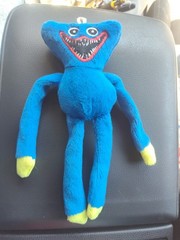 Poppy Playtime Smiling Scary Huggy Wuggy Blue Monster Plush Toy 8 Inches