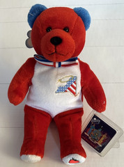 2001 Holy Bears God Bless New York 9/11 Patriotic Teddy Bear Plush Retired NWT