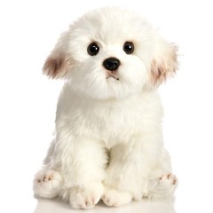 HollyHOME Maltese Stuffed Animal Realistic Dog Plush 13 inches, White