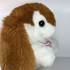 VTG Lemonwood Asia LTD Brown Red White Easter Bunny Rabbit Plush Stuffed Animal