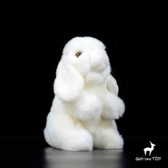 19cm Simulation White Bunny Rabbit Stuffed Animal Plush Toys Doll Kids Gifts