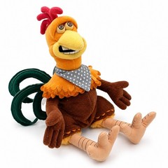 Vintage 2000 Chicken Run Rocky Plush Playmates DreamWorks Rooster Beanbag 9.5″