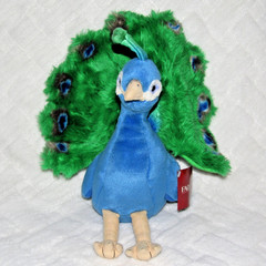 FAO Schwarz Blue Peacock Bird 14″ Tall Stuffed Animal Plush NWT 2015 #5F60619