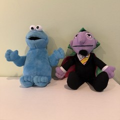 Sesame Street Plush Cookie Monster The Count Lot Gund ~6” Bean Bag