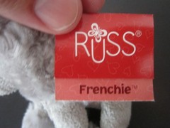 New! Russ Berrie Luv Pets FRENCHIE FRENCH POODLE PLUSH DOG Gray puppy miniature