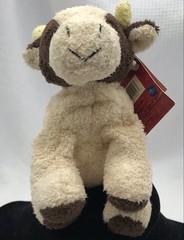 Vintage Russ Berrie Mookie Brown Cream Cow Plush Beanie Luv Pets W/ Tags RETIRED
