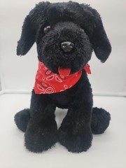 Princess Soft Toys Puppy Dog Black Labrador Floppy 11″ Plush Bandana Weighted