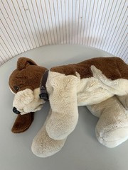 Large Plush Dog Brown and Beige Vintage Cute Animal PDI270