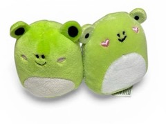 Squishmallow Squishville Wendy Green Frog Miniature 2” Plush Set Lot 2