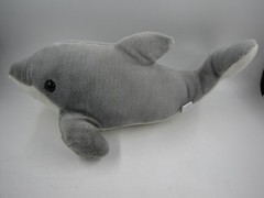 SeaWorld Gray Dolphin Plush Stuffed Animal Toy Small Soft Cute Washable Cuddly