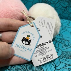Amuseables Marshmallow Pair Plush Bag Charm Keychain Cotton Candy With Dust Bag