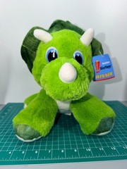 Dinosaur Plush Green Triceratops Six Flags Dinosaur Plush Stuffed Winner New Tag