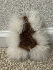 Shupaca Real Alpaca Fur Plush Stuffed Animal Small 6in Brown White 2015 Rare