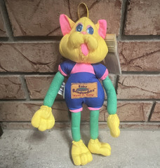 Kidpower Bendoodles Kurt N. Kitty Cat Plush Toy Vintage 1997 With Tags 6-14 in