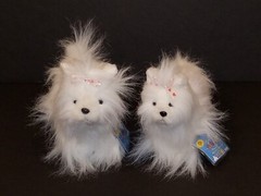 Webkinz Yorkie HM070 & Lil Kinz HS070 Plush Set SEALED CODE Ganz White Dog Puppy