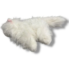 GANZ Webkinz White Persian Cat 8″ Plush Pink Ears Stuffed Animal NO CODE AR190