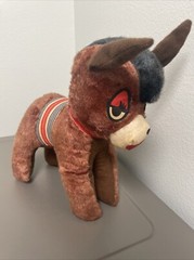 Vintage 1960s Carnival Prize DONKEY Plush Toy Stuffed Antique VGC