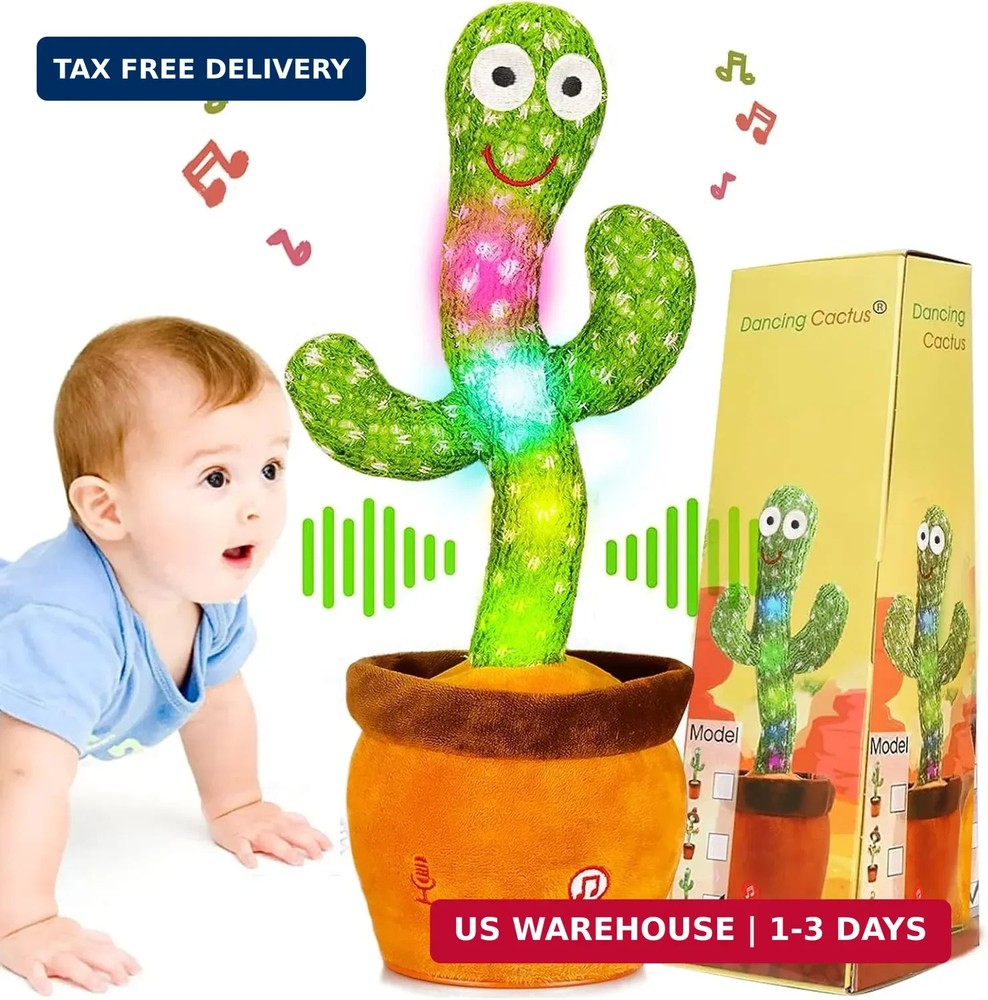 Talking Dancing Cactus – Repeats What You Say Recording Baby Toddler Toy | Baby