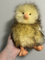 LUXE BY Aurora Fluffy Yellow Chick Plush Toy Fuzzy Stuffed 2022