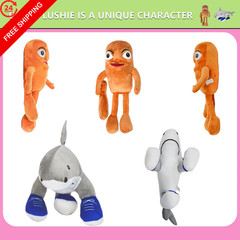 SEIUGDEF 2-Pack Italian Brainrot Plush Toys, Large, Brown, Gray, Blue, White