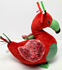 Ganz Webkinz Holidoodle Holiday Plush Red Green Stuffed Animal Bird NO CODE