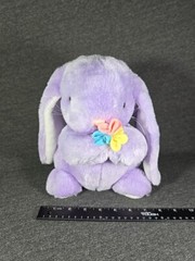 From The World Of Smile Purple Bunny Rabbit Stuffed Plush Toy Easter 10″ 1989