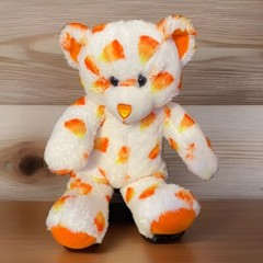 Noah’s Ark Stuffed Animal Workshop Candy Corn Teddy Bear Plush 15” Halloween EUC