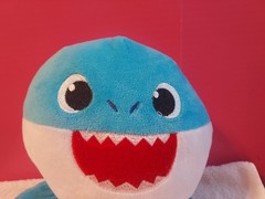 Pink Fong Baby Shark Plush Stuffed Animal Doll Toy Blue White Pillow 11 Inch