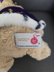 Keel Toys King Teddy Bear Plush Purple Royal Crown Cape Coronation 10”