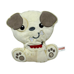 FISHER-PRICE Puppy Dog Decorative Cushion Pillow Lovey Plush RARE Gingham Vtg