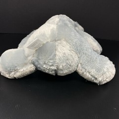 Silver One Gray Mouse Plush Shaggy Sits Baby Lovey Sewn Eyes Stuffed Animal 13″
