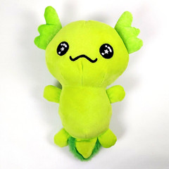 Axolotl Lime Green 10″ Plush ~ Black Light Reactive Stuffed Animal RI Novelty