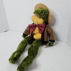Ganz by Lorraine Cottage Collectibles Floyd Frog 1996 18” Straw Hat Decorative