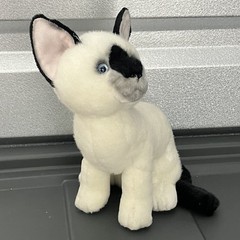Russ Siamese Cat Plush Zia White Black Realistic Persian Blue Eyes Lifelike 10in