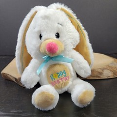Riggles American Greetings White Bunny Rabbit Plush Hoppy Happy Easter Gift
